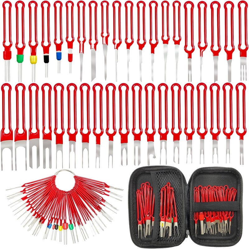 Onfunlee Terminal Removal Tool Kit 39 Pcs, Upgraded Broken Key Extractor Kit, Wire Connector Electrical Pin Removal, Terminal Release Depinning Tools for Removing Broken Keys, Car Household Devices - Image 1